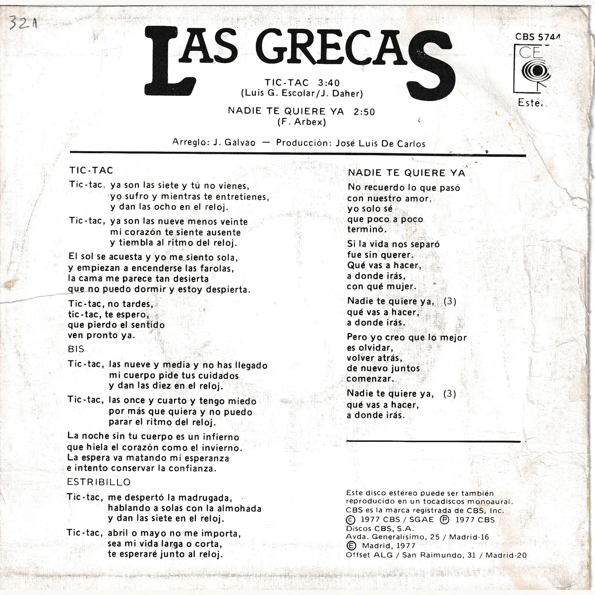 Otra vista de Tic Tac y Nadie te quiere ya (GIPSY ROCK)