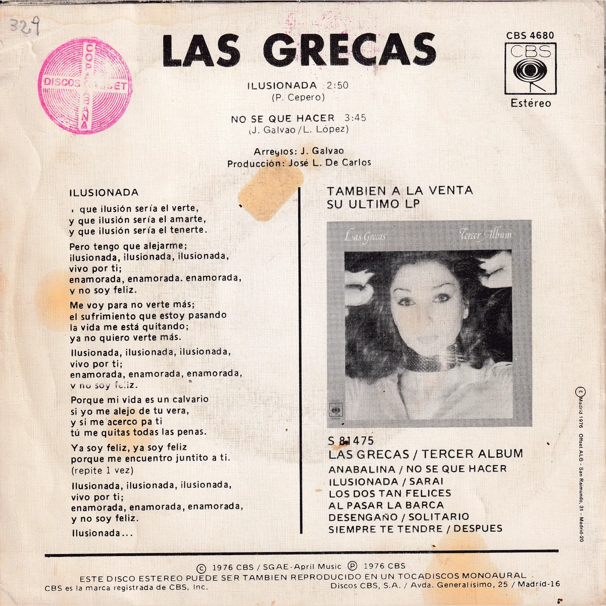 Otra vista de Ilusionada – No sé qué hacer (TERCER ÁLBUM)