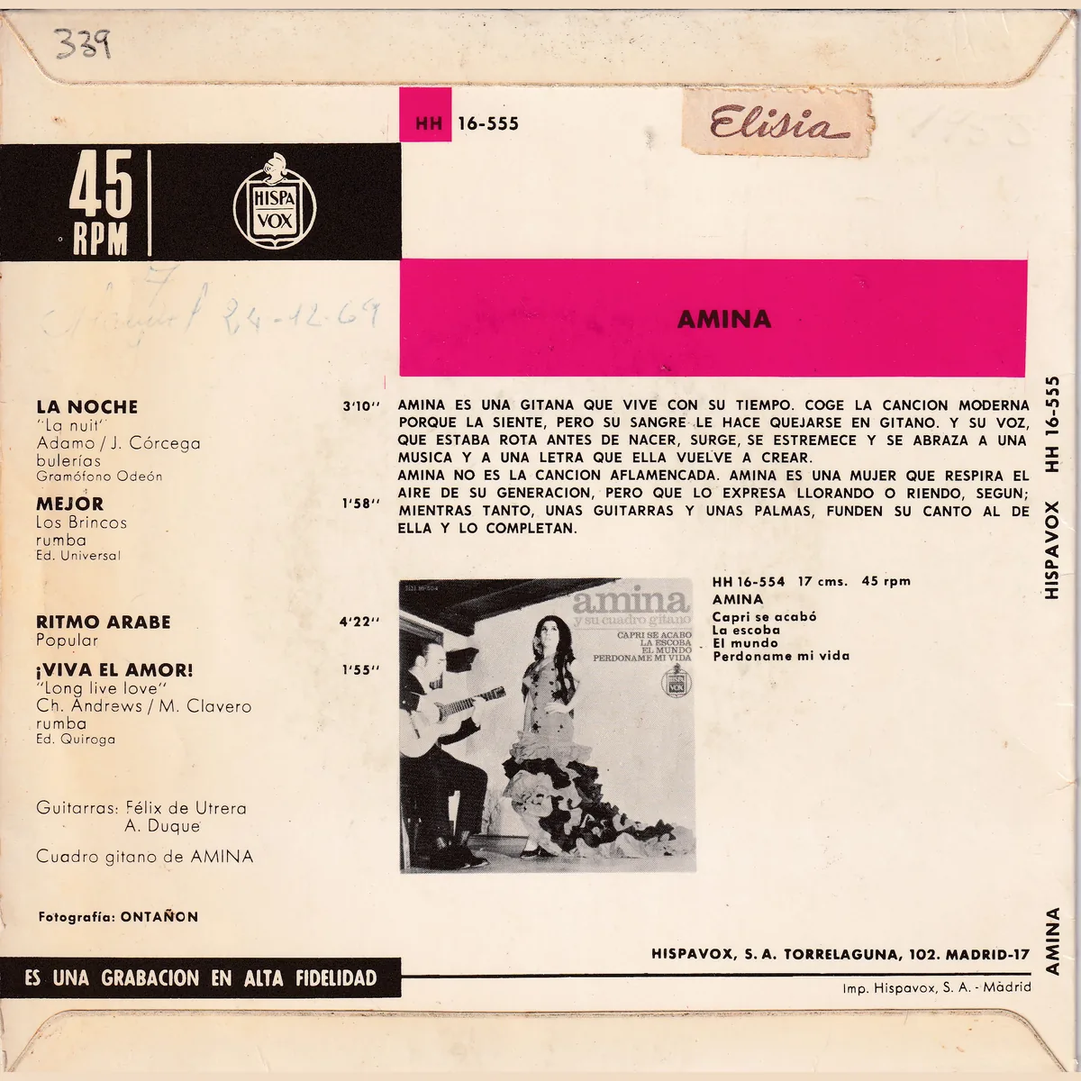 Otra vista de La noche – Mejor – Ritmo árabe – Viva el amor!