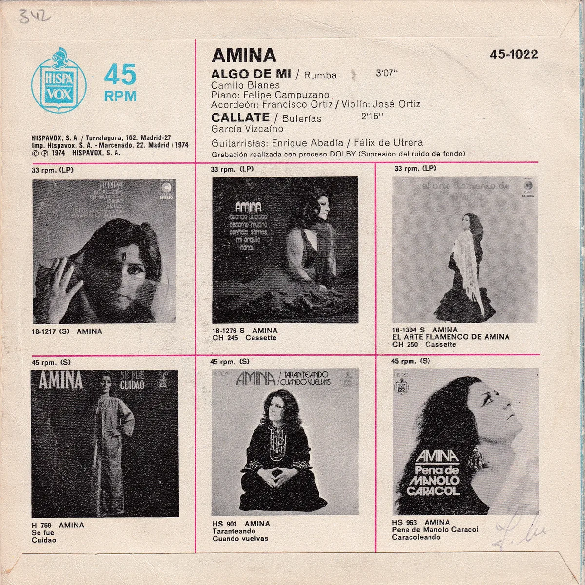 Otra vista de Algo de mi – Cállate (EL ARTE FLAMENCO DE AMINA)