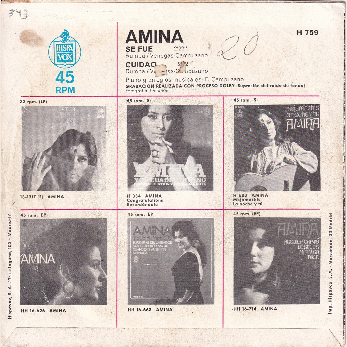 Otra vista de Se fue – Cuidao (AMINA)