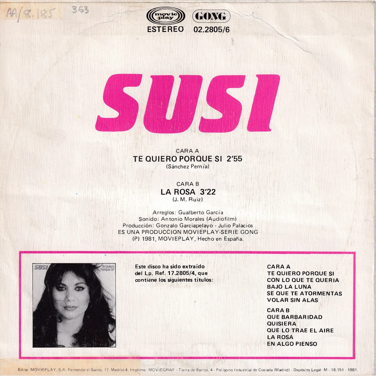 Otra vista de Te quiero porque sí – La Rosa (TE QUIERO PORQUE SÍ)