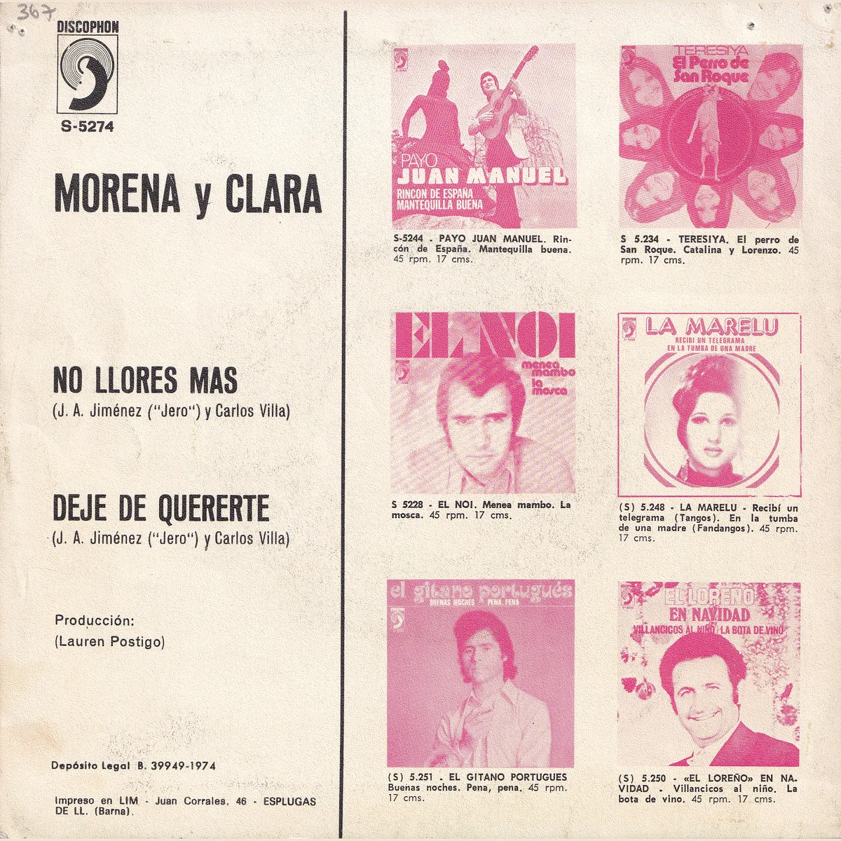 Otra vista de No llores más – Dejé de quererte (MORENA Y CLARA)