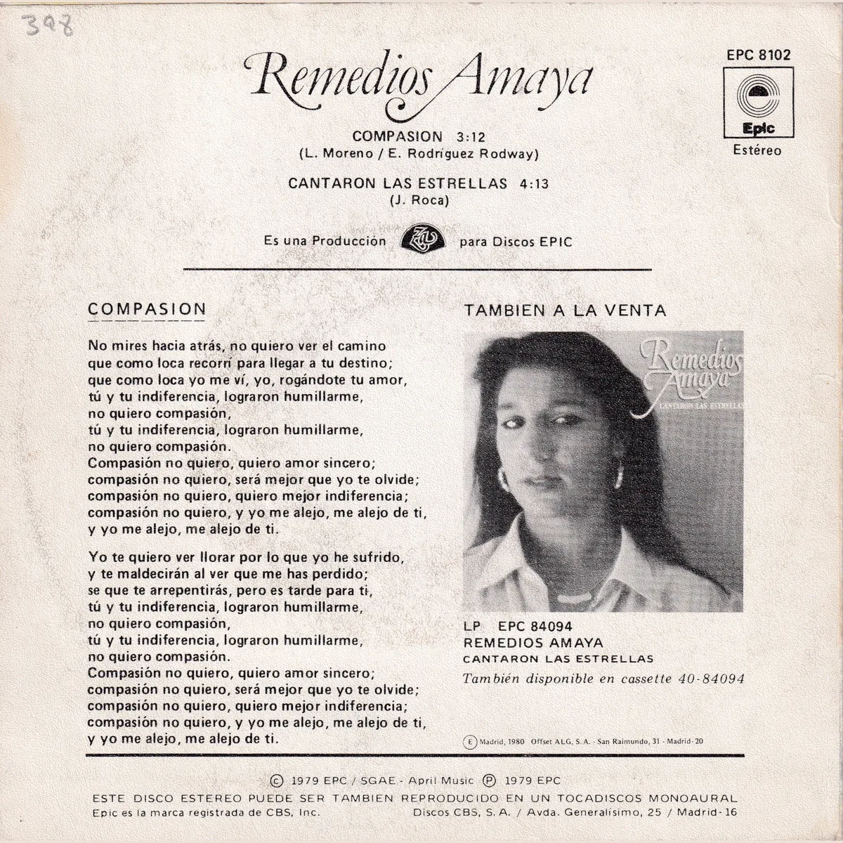 Otra vista de Compasión – Cantaron las estrellas (CANTARON LAS ESTRELLAS)