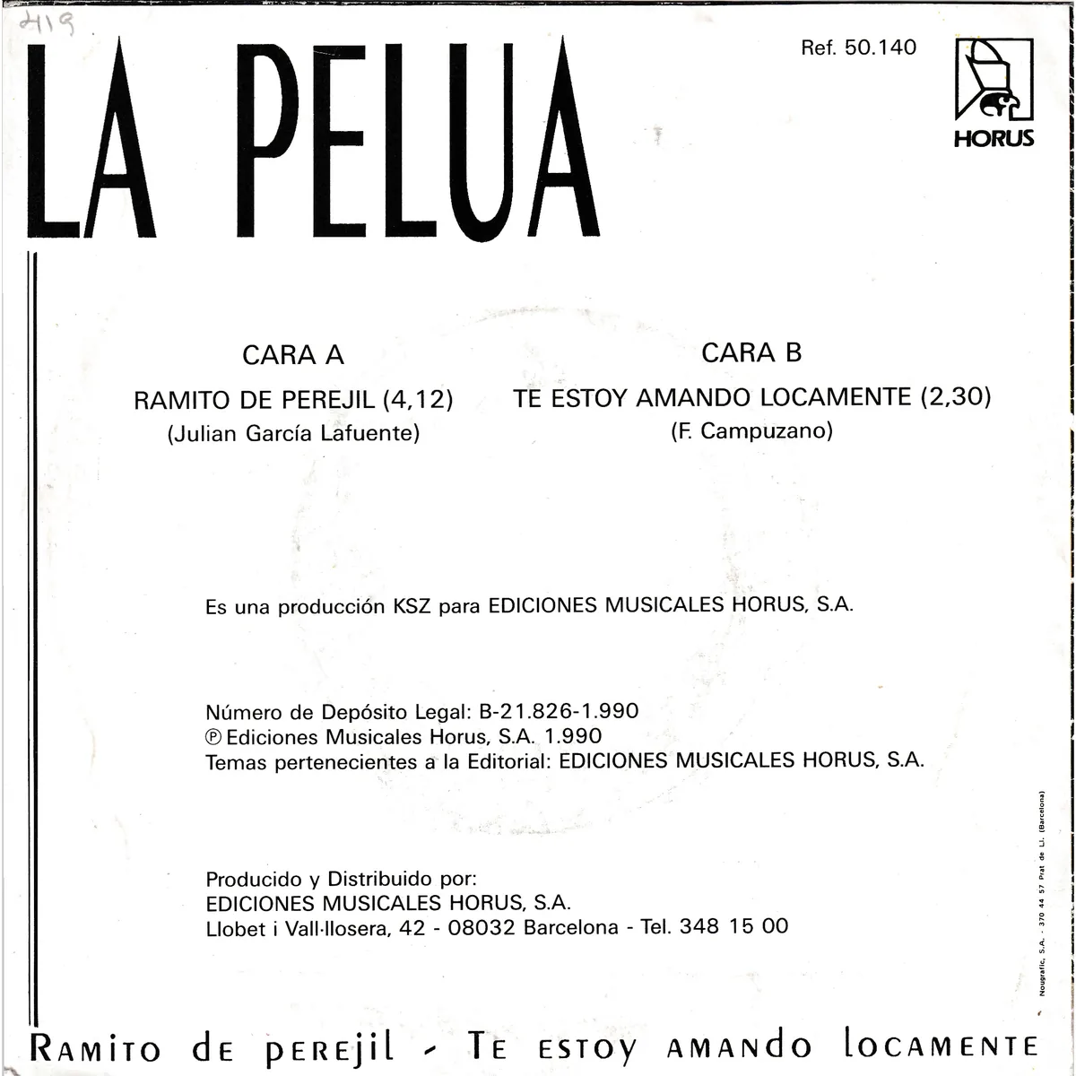 Otra vista de Ramito de perejil – Te estoy amando locamente (RAMITO DE PEREJIL)