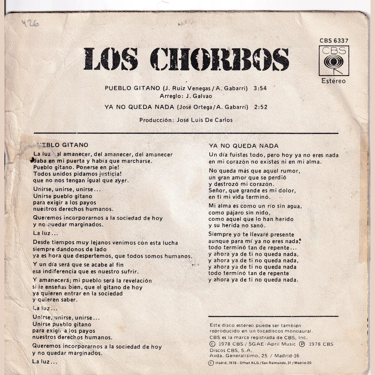 Otra vista de Pueblo gitano – Ya no queda nada (PUEBLO GITANO)