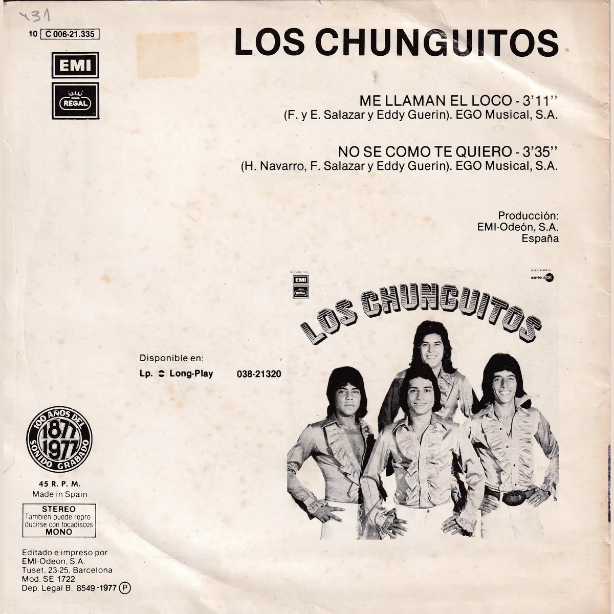 Otra vista de Me llaman el loco – No sé como te quiero (LOS CHUNGUITOS)