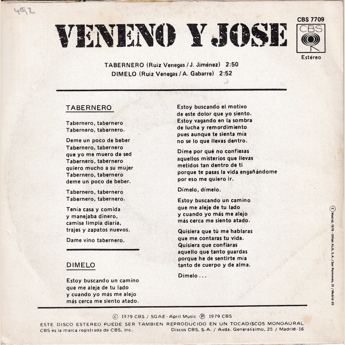 Otra vista de Tabernero – Dímelo