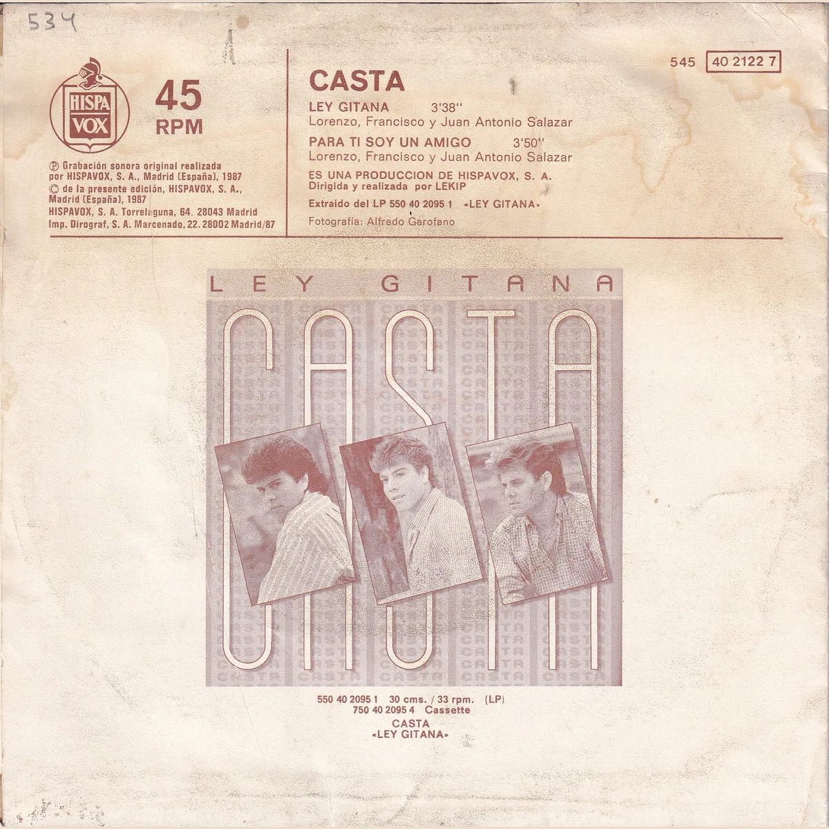 Otra vista de Ley gitana – Para ti soy un amigo (LEY GITANA)