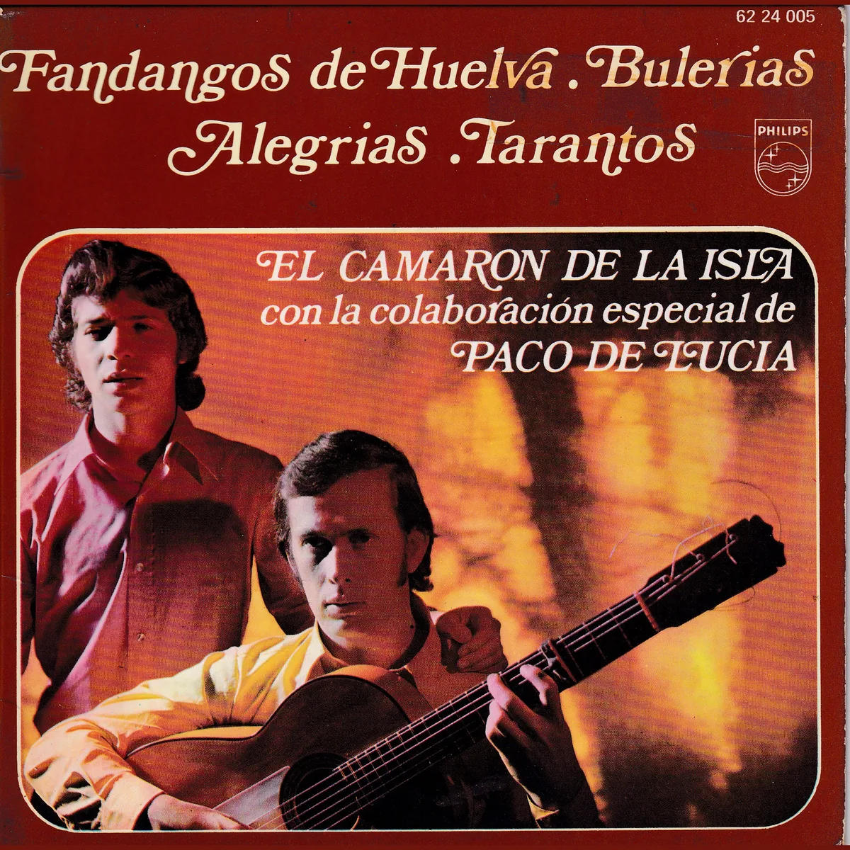 Portada de Llorando me lo pides – Una estrella chiquitita – Barrio de Santa María – Camina y dime (FANDANGOS DE HUELVA), de El Camarón de la Isla