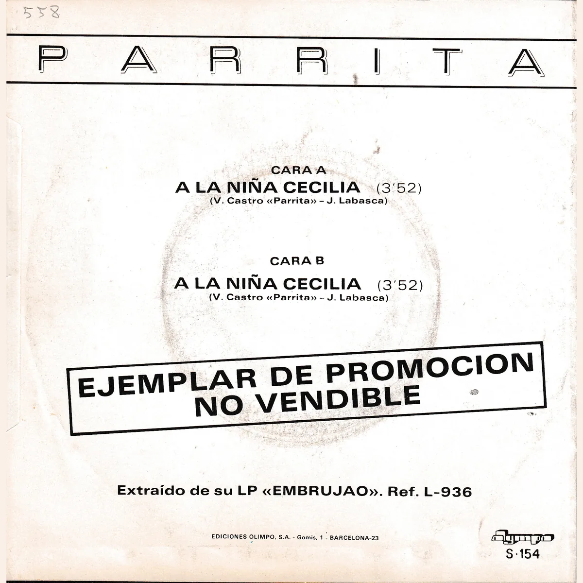Otra vista de A la niña Cecilia – A la niña Cecilia (EMBRUJAO)