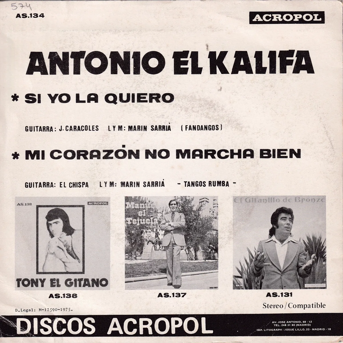 Otra vista de Si yo la quiero – Mi corazón no marcha bién