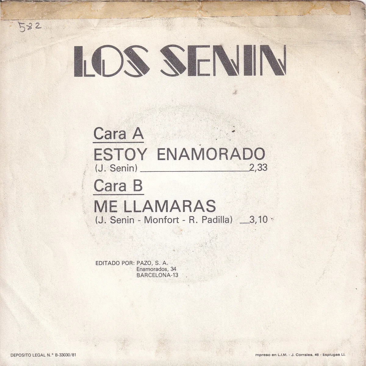 Otra vista de Estoy enamorando – Me llamarás