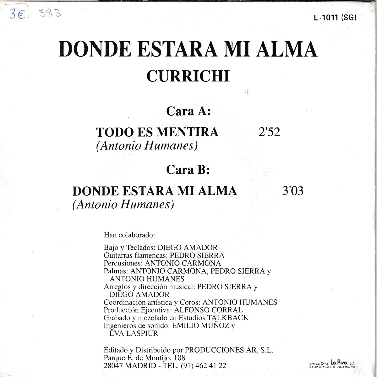 Otra vista de Todo es mentira – Donde estará mi alma (DONDE ESTARÁ MI ALMA)