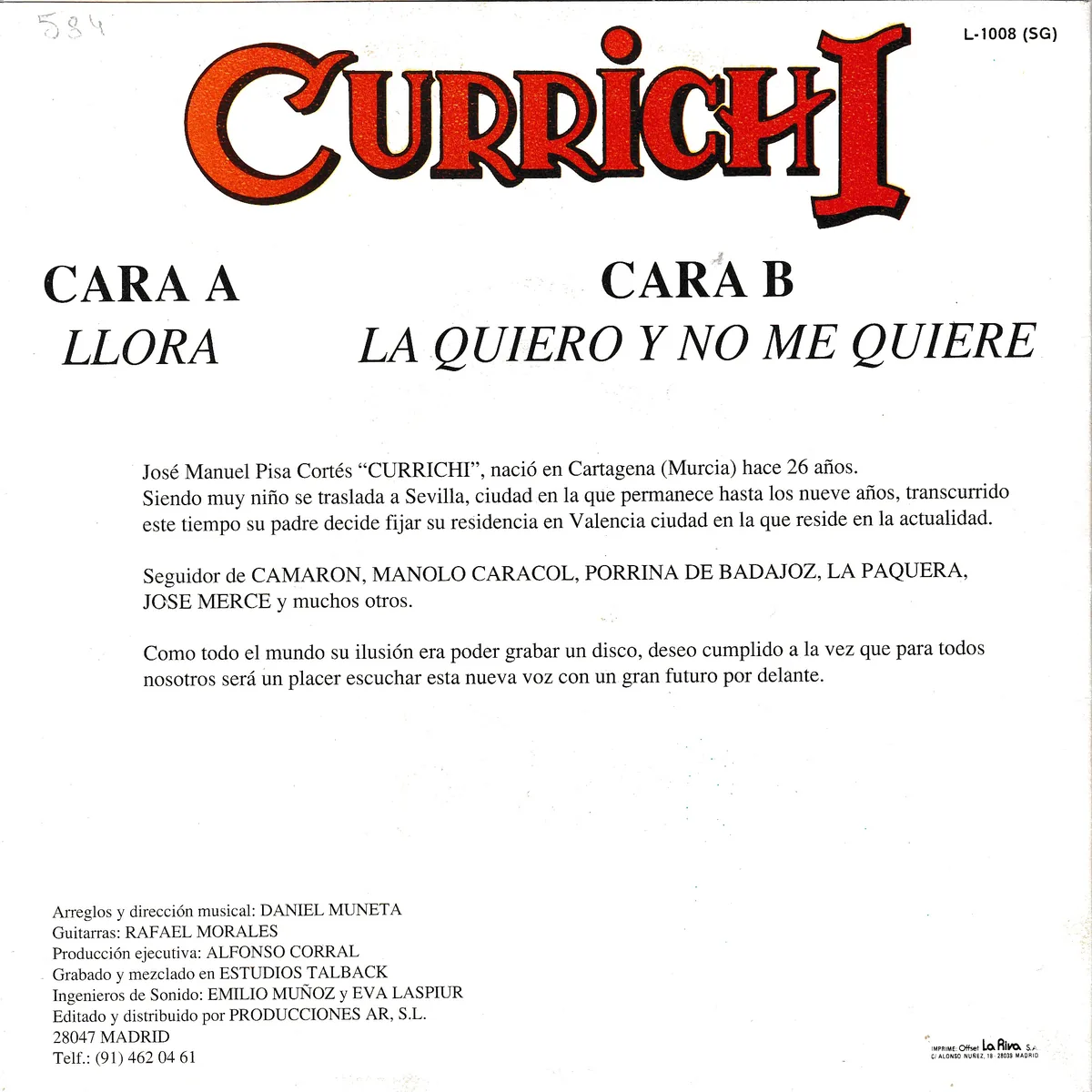 Otra vista de Llora – La quiero y no me quiere