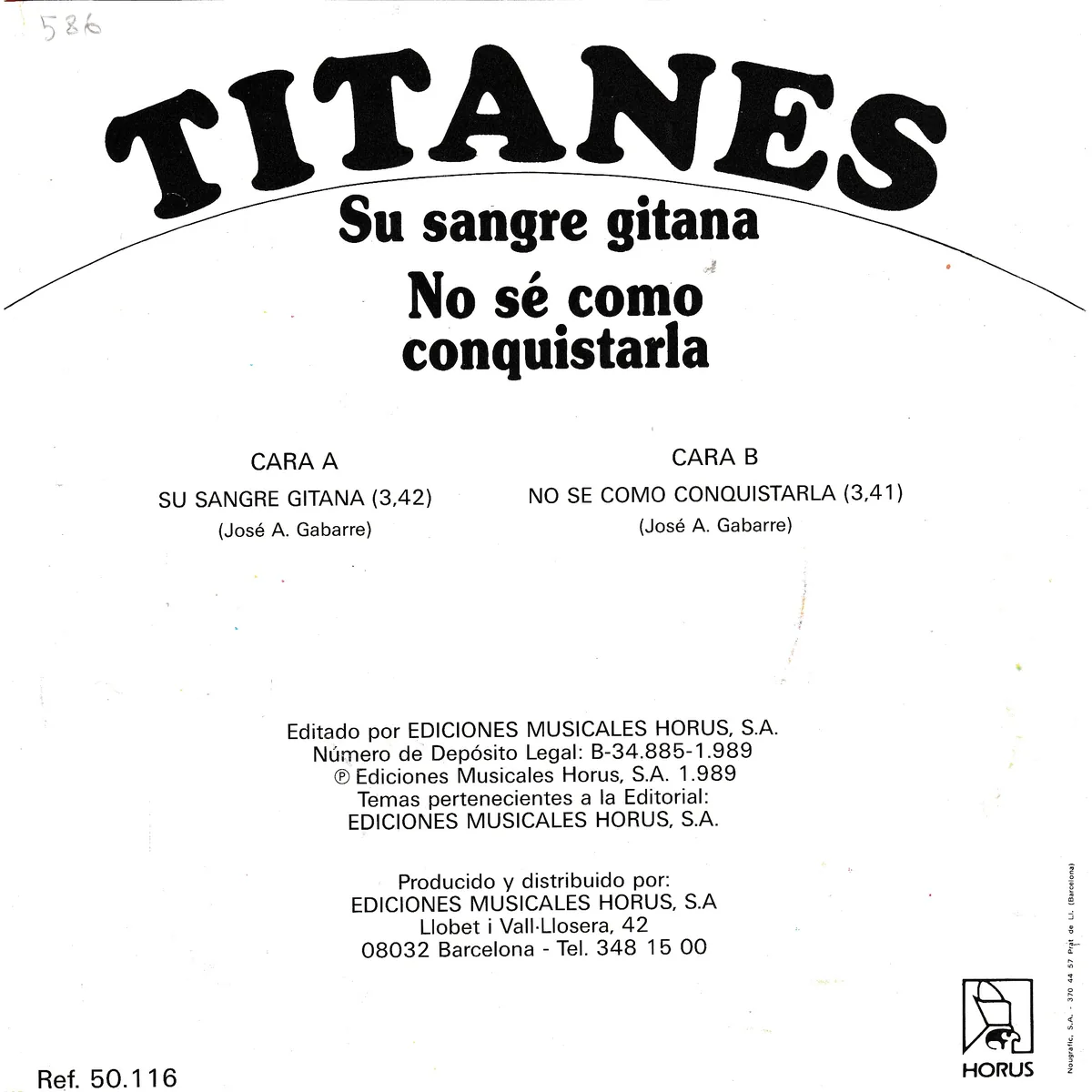 Otra vista de Su sangre gitana – No sé como conquistarla