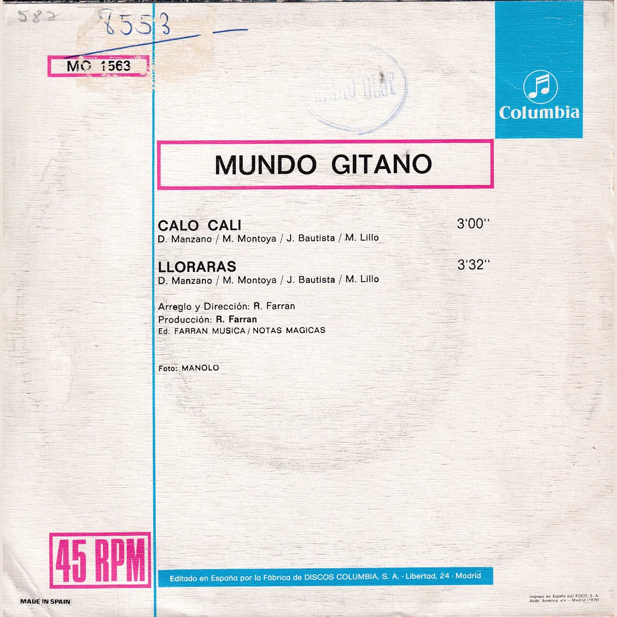 Otra vista de Calo calí – Llorarás