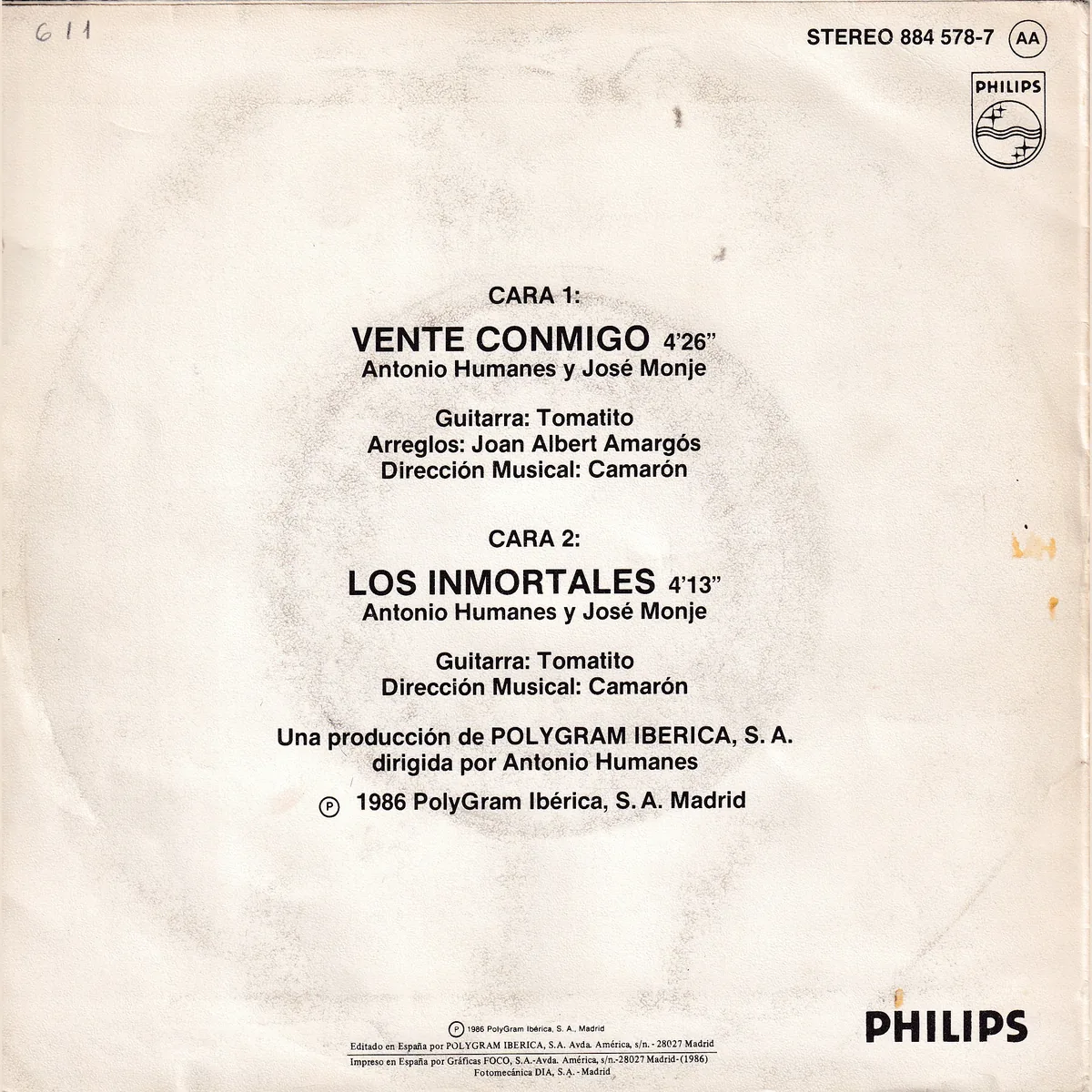 Otra vista de Vente conmigo – Los inmortales (TE LO DICE CAMARÓN)