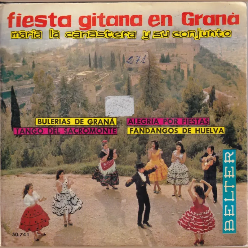Portada de Fiesta gitana en Graná, de María La Canastera y su conjunto