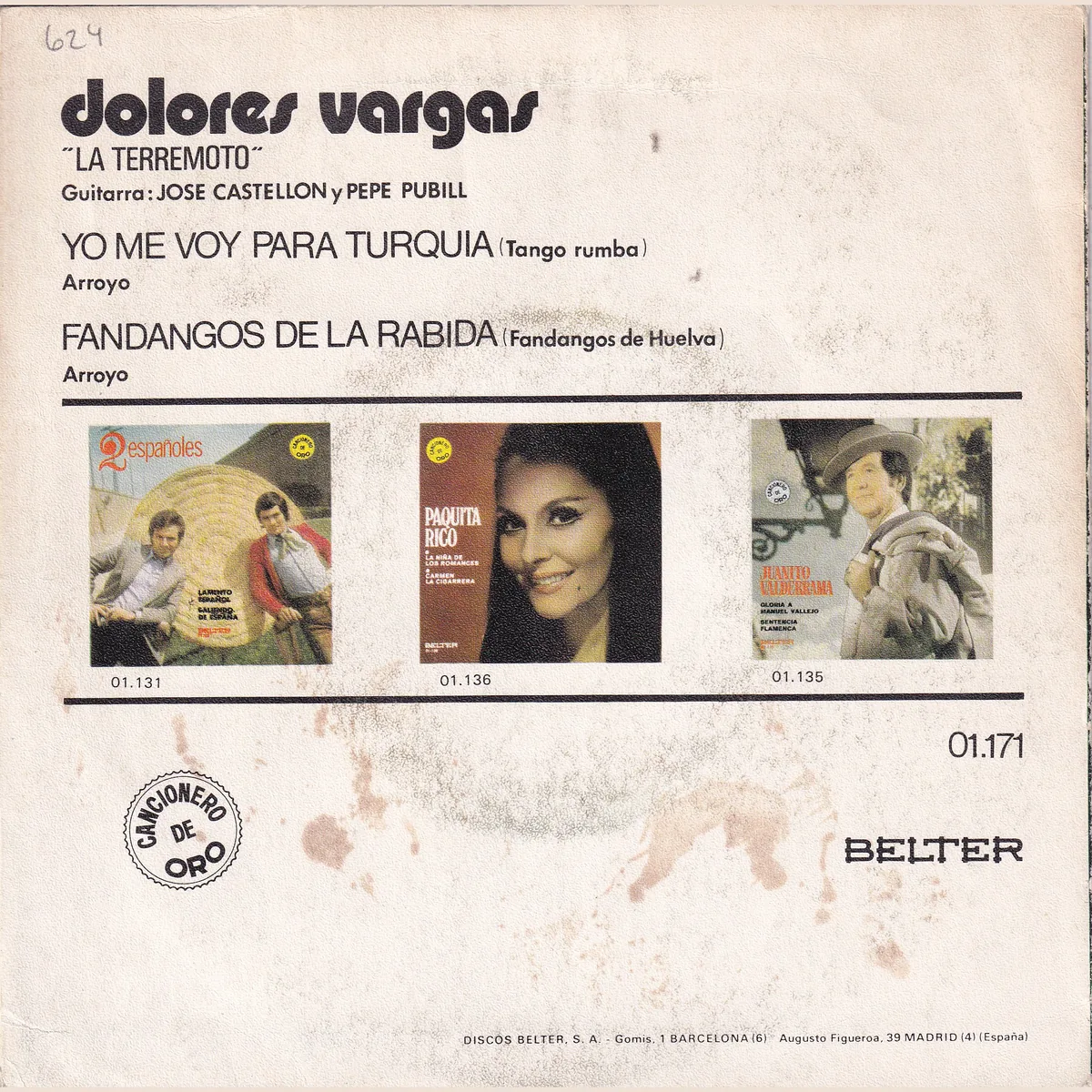Otra vista de Yo me voy para Turquía – Fandangos de la Rabida (LO MEJOR DE DOLORES VARGAS LA TERREMOTO)