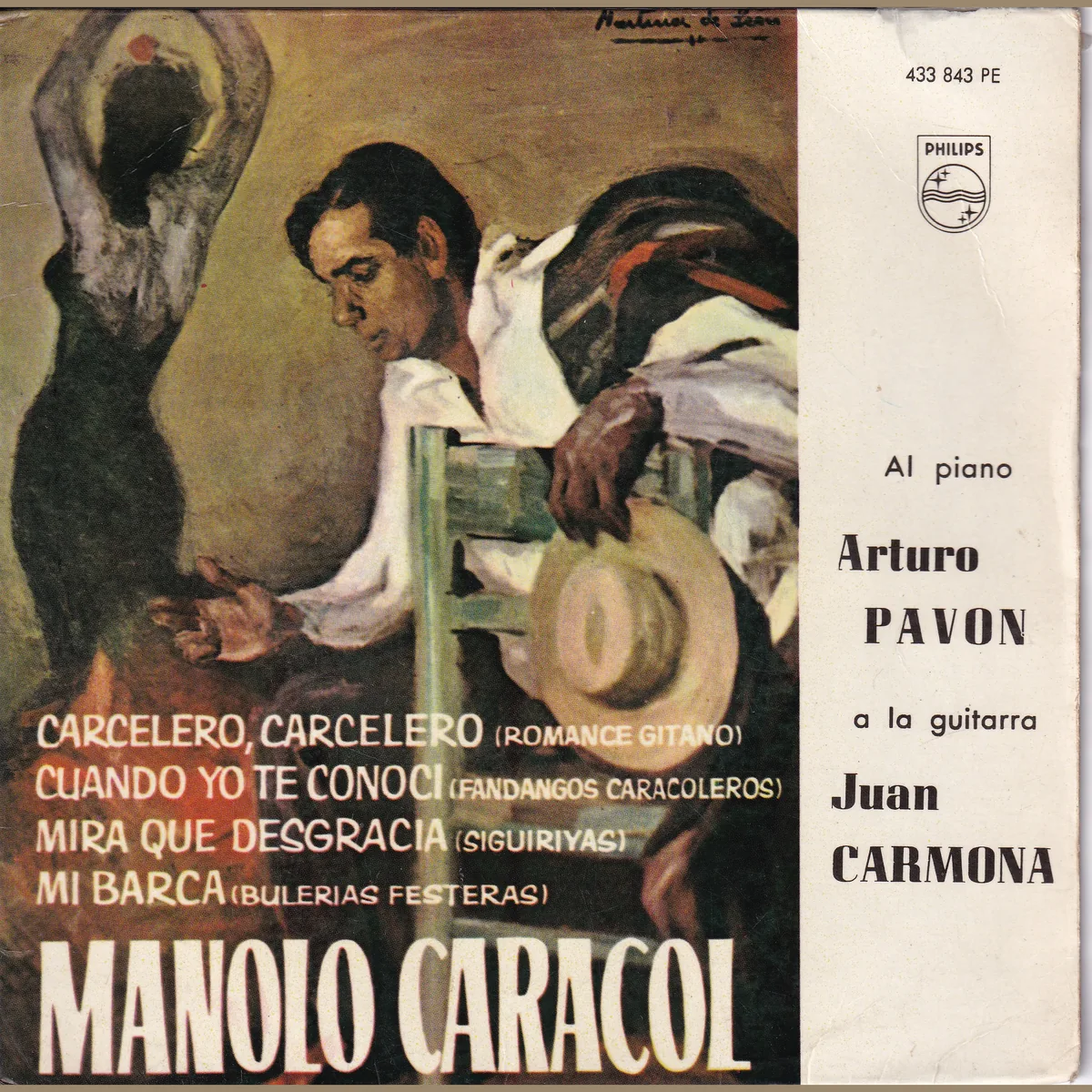 Portada de Carcelero, carcelero – Cuando yo te conocí – Mira que desgracia – Mi barca, de Manolo Caracol