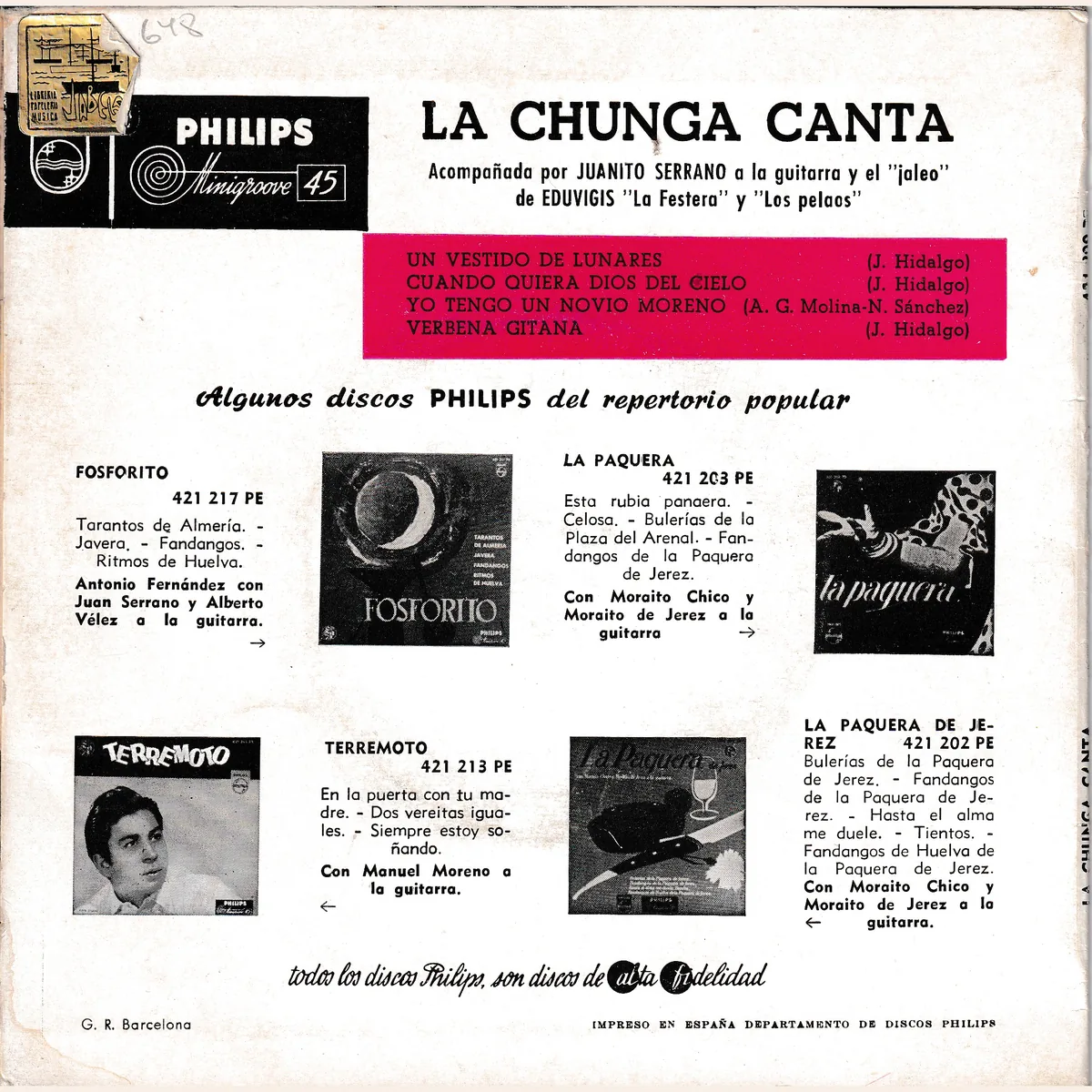 Otra vista de ¡La Chunga canta!