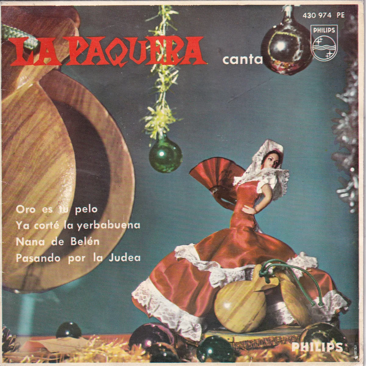 Portada de Oro es tu pelo – Ya corté la yerbabuena – Nana de Belén – Pasando por la Judea, de La Paquera de Jerez