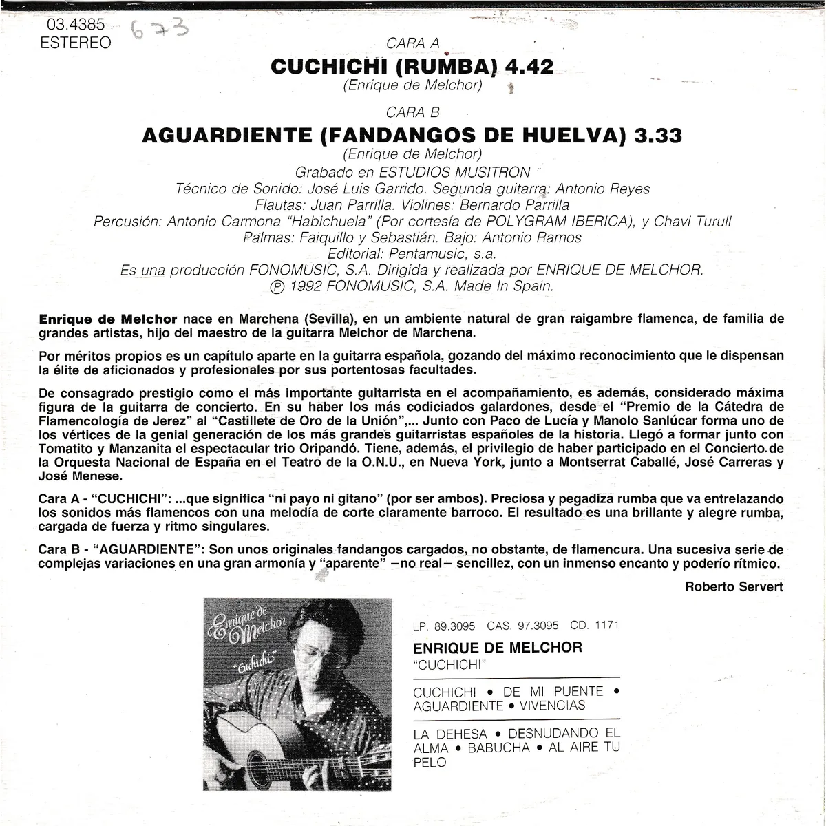 Otra vista de Cuchichi (rumba) – Aguardiente (fandangos de Huelva) (CUCHICHI)