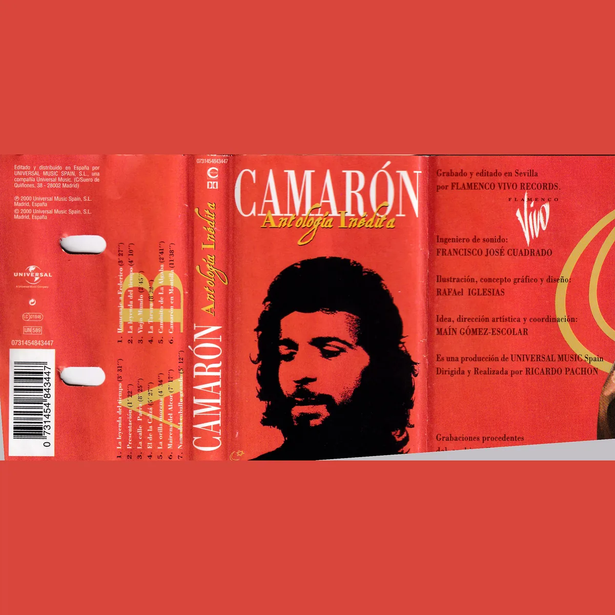Portada de Antología inédita, de El Camarón de la Isla
