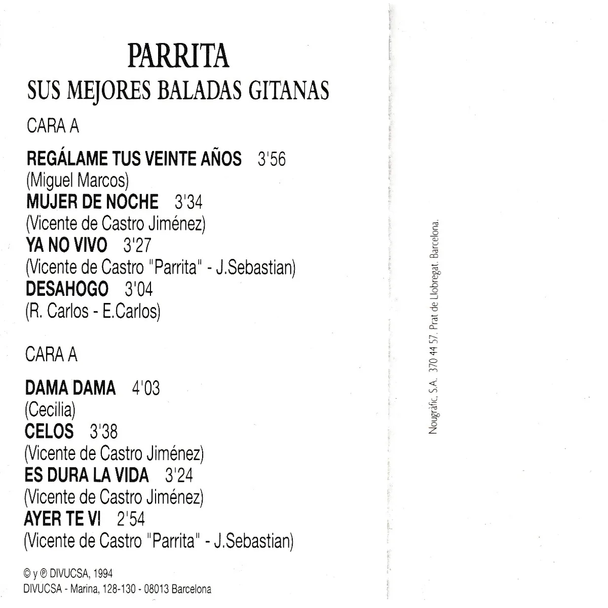 Otra vista de Sus mejores baladas gitanas
