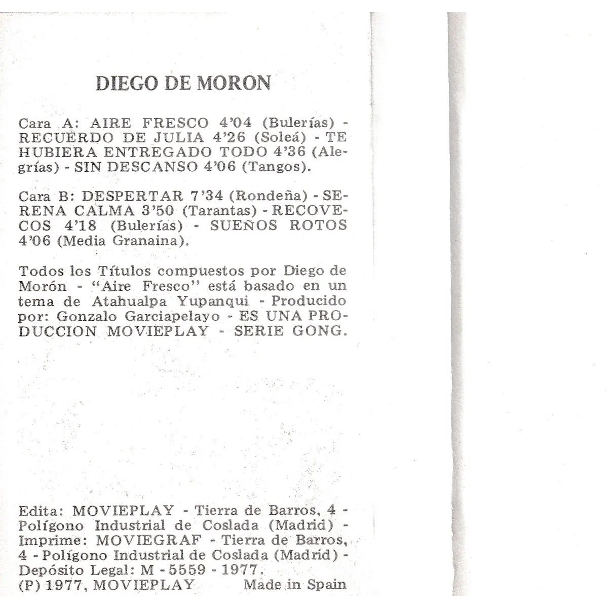 Otra vista de Diego de Morón