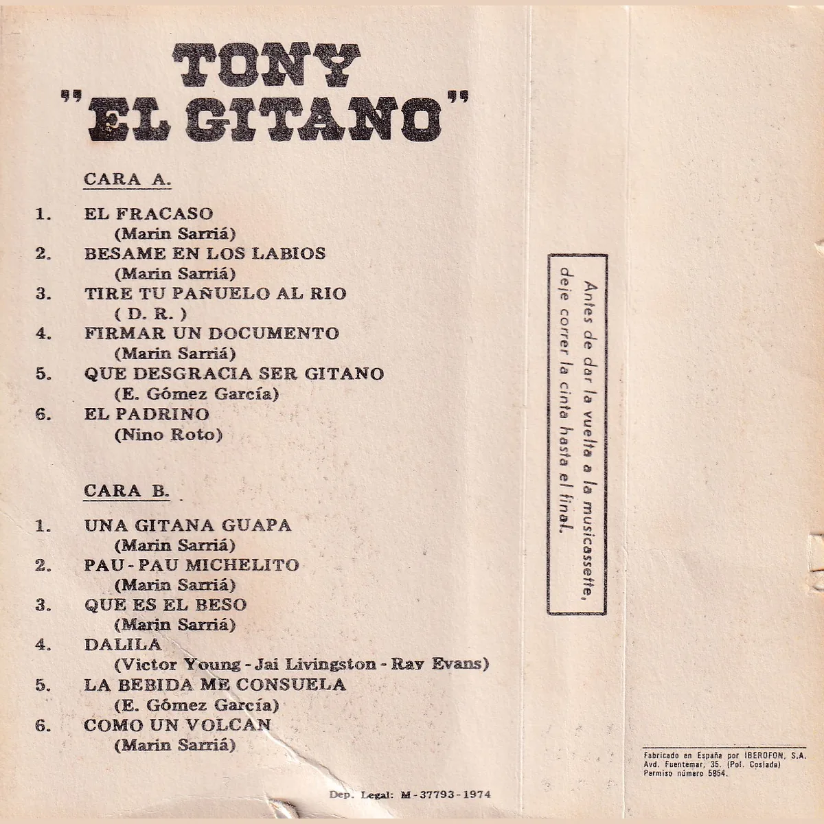 Otra vista de Tony «El Gitano»