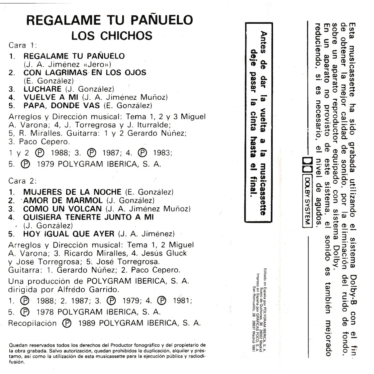 Otra vista de Regálame tu pañuelo