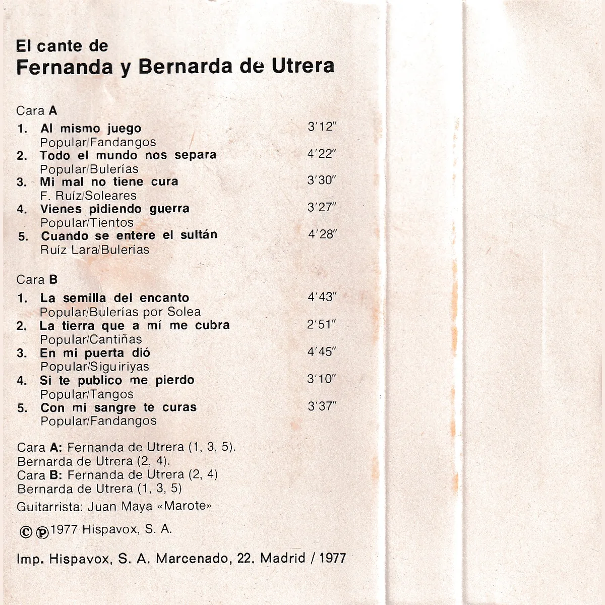 Otra vista de El cante de…
