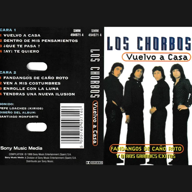 Portada de Vuelvo a casa, Fandangos de caño roto y otros grandes éxitos, de Los Chorbos