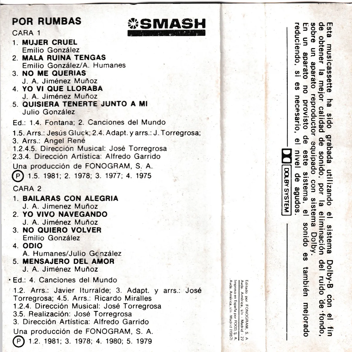 Otra vista de Por rumbas (versiones originales)