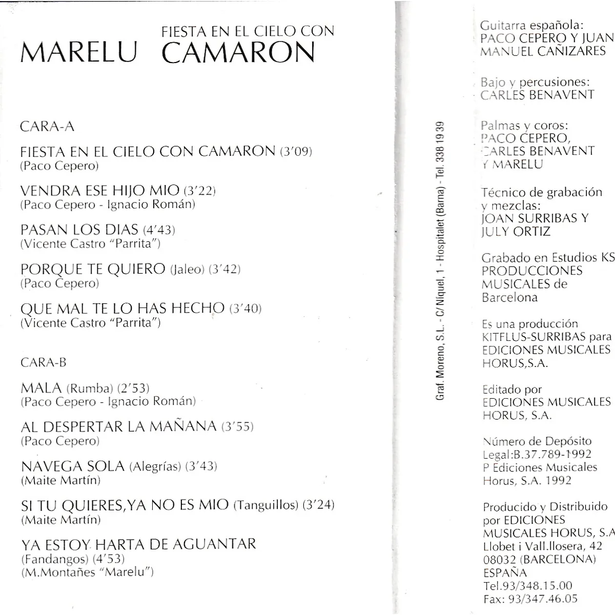Otra vista de Fiesta en el cielo con Camarón