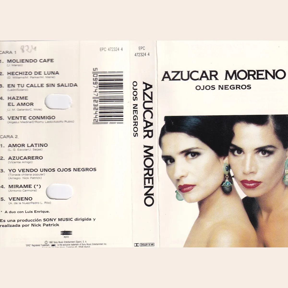 Portada de Ojos negros, de Azúcar Moreno