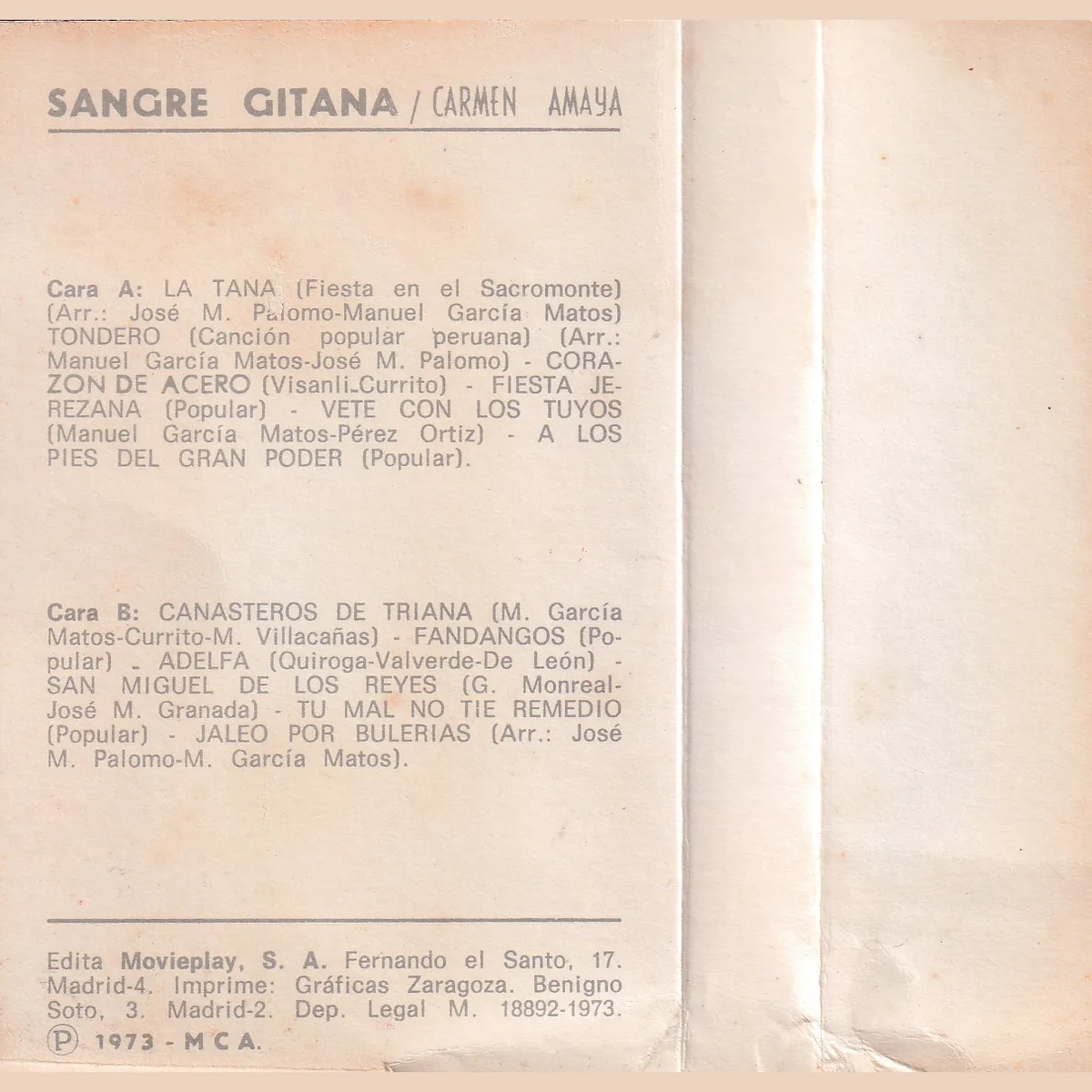 Otra vista de Sangre gitana