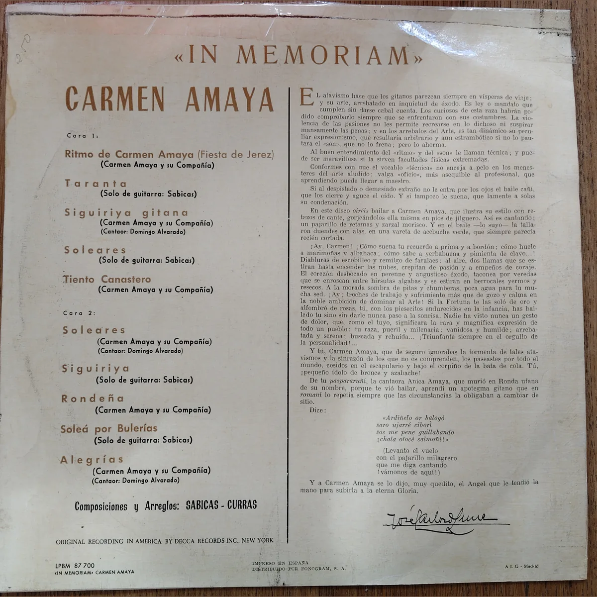 Otra vista de In memoriam